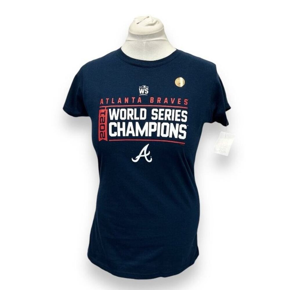 Atlanta Braves Women’s 2021 World Series Champions T-Shirt MLB Merchandise XL
